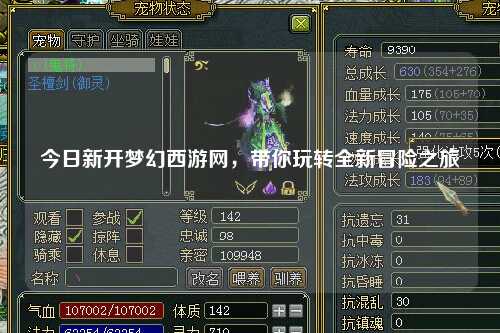 今日新開夢幻西游網(wǎng)，帶你玩轉全新冒險之旅