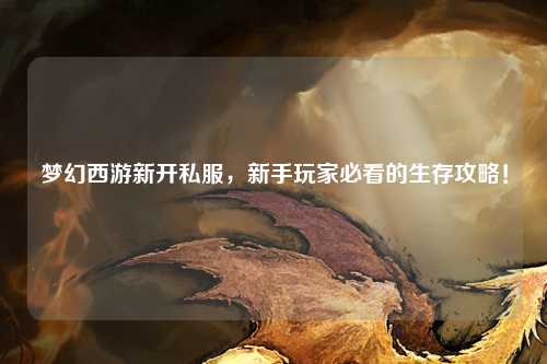 夢幻西游新開私服，新手玩家必看的生存攻略！